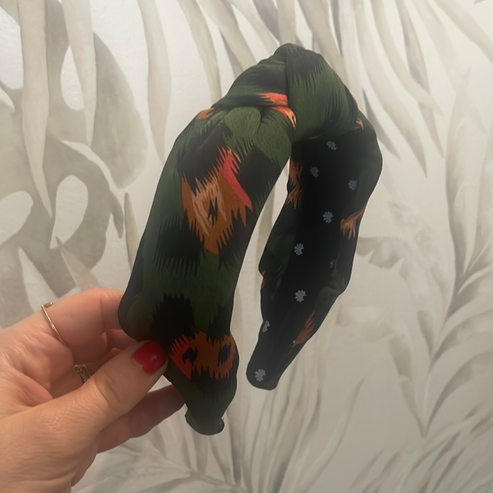 Lele Sadoughi jungle green headband